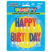 unique Party Happy Birthday Letter Candles & Holders