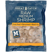 Great Catch Frozen Easy Peel Deveined Medium Raw Shrimp, 41 - 60 ct/lb