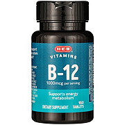 H-E-B Vitamins B-12 Tablets – 1,000 mcg
