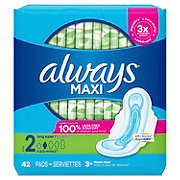 Always Maxi Daytime Pads with Wings, Super, Unscented Size 2