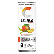 Celsius Zero Sugar Sparkling Energy Drinks - Peach Mango Green Tea
