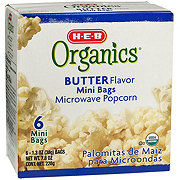 H-E-B Organics Butter Flavor Microwave Popcorn Mini Bags