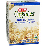 H-E-B Organics Butter Flavor Microwave Popcorn