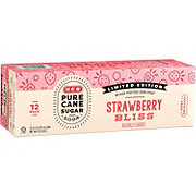 H-E-B Pure Cane Sugar Strawberry Bliss Soda 12 pk Cans