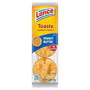 Lance Sandwich Crackers Toasty Peanut Butter, Individual Snack Pack 6 Sandwiches