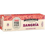 H-E-B Pure Cane Sugar Sangria Soda 12 pk Cans