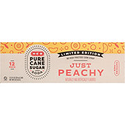 H-E-B Just Peachy Soda 12 pk Cans - Pure Cane Sugar