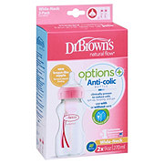 Dr. Brown's Options+ Anti-Colic Wide-Neck Pink 9 oz Bottles