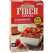 H-E-B Wheat Bran Flakes Fiber Cereal - Strawberry