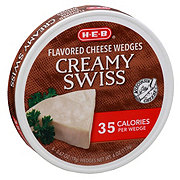 H-E-B Cheese Spread Wedges - Creamy Swiss, 6 ct