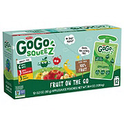 GoGo squeeZ Applesauce Pouches Variety Pack (Apple Apple, Apple Strawberry, Apple Banana)