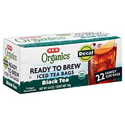 H-E-B Organics Ready to Brew Decaf Iced Tea - Family Size Black Tea Bags