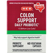 H-E-B Colon Support Daily Probiotic Capsules - Texas-Size Pack
