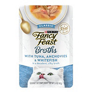 Fancy Feast Broths Classic Tuna Anchovies and Whitefish Cat Treats