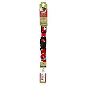 Alliance 10-14" Red with Bone Print Adjustable Small Dog Collar