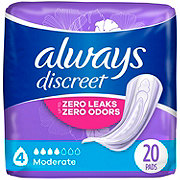 Always Discreet Incontinence Pads - 4 Moderate for Bladder Leaks