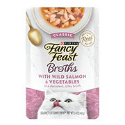 Fancy Feast Purina Fancy Feast Lickable Wet Cat Food Broth Topper Complement, Classic With Wild Salmon and Vegetables