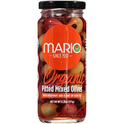 Mario Organic Pitted Mixed Olives with Rosemary & Olive Oil