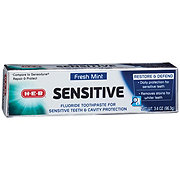 H-E-B Sensitive Fluoride Toothpaste - Fresh Mint