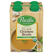 Pacific Foods Organic Low Sodium Free Range Chicken Broth Cartons