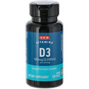 H-E-B Vitamins D3 50 mcg (2,000 IU) Softgels