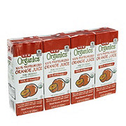 H-E-B Organics 100% Pasteurized Orange Juice 4 pk Juice Boxes