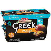 H-E-B 13g Protein Nonfat Greek Yogurt - Mango