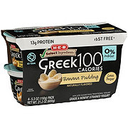 H-E-B Non-Fat 100 Calories Banana Pudding Greek Yogurt