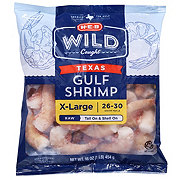 H-E-B Wild Caught Shell-On Tail-On XL Texas Gulf Raw Frozen Shrimp, 26 - 30 ct/lb