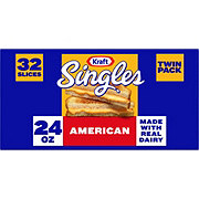 Kraft Singles American Sliced Cheese - Twin Pack, 32 ct