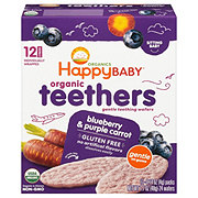 Happy Baby Organics Teethers - Blueberry & Purple Carrot
