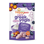 Happy Baby Organics Greek Yogis Snack - Blueberry & Purple Carrot