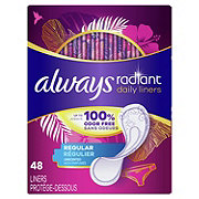 Always Radiant Daily Liners Regular  Unscented