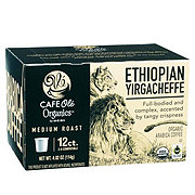 CAFE Olé Organics by H-E-B Medium Roast Ethiopian Yirgacheffe Coffee Single Serve Cups