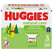 Huggies Natural Care Sensitive & Fragrance Free Baby Wipes 3 Pk