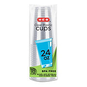 H-E-B 24 oz Clear Plastic Cups