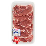 H-E-B Bone-In Pork Butt Steaks - Texas-Size Pack