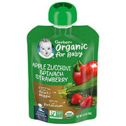 Gerber Organic for Baby Food Pouch - Apple Zucchini Spinach & Strawberry