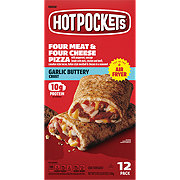 Hot Pockets 4 Meat & 4 Cheese Pizza Frozen Sandwiches - Garlic Buttery Crust