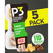 P3 Portable Protein Pack Snack Trays - Turkey, Almonds & Colby Jack