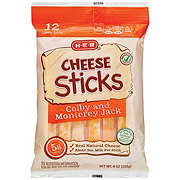 H-E-B Colby & Monterey Jack Cheese Sticks, 12 ct