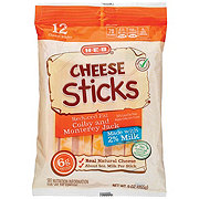 H-E-B Reduced Fat Colby & Monterey Jack Cheese Sticks, 12 ct