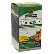 Nature's Answer Turmeric-3 Dietary Supplement 5000 MG Vegetable Capsules