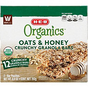 H-E-B Organic Oats & Honey Crunchy Granola Bars
