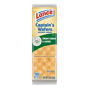 Lance Sandwich Crackers Captains Wafers Cream Cheese and Chives, Individual Snack Pack 6 Sandwiches