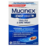 Mucinex Fast-Max Cold Flu & Sore Throat Liquid Gels