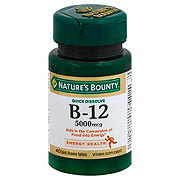 Nature's Bounty Vitamin B-12 5000 mcg Quick Dissolve Tablets