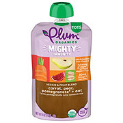 Plum Organics Mighty Veggie Baby Food Pouch - Carrot Pear Pomegranate & Oat