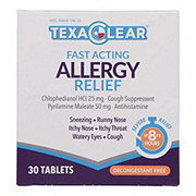 TexaClear Allergy Relief Tablets