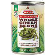 H-E-B No Salt Added Whole Green Beans